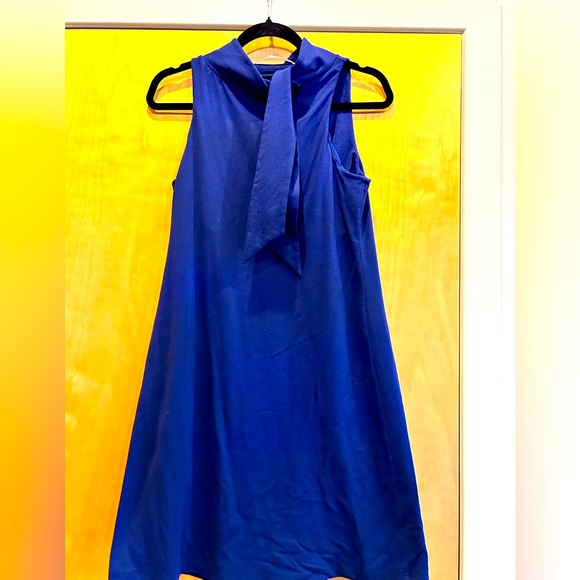 Sleeveless high neck dress with tie at neck by Susana Monaco - Picture 1 of 3